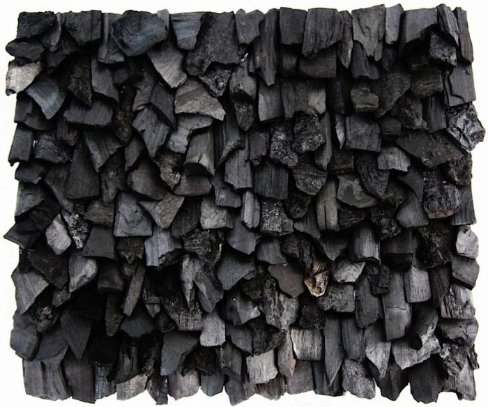 Haut relief, Charbon de bois et techniques mixtes, 31 x 26 cm - Exposition En Suspens - Galerie Eva Vautier – 2014